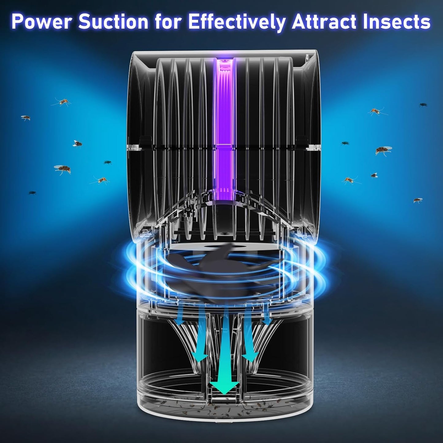 Fruit Fly Trap for Indoors, Fly Traps for Home Gnat Traps House Indoor, Indoor Insect Trap with Time Setting, 10 Sticky Glue Boards (Pink)-VerdiqueGarden