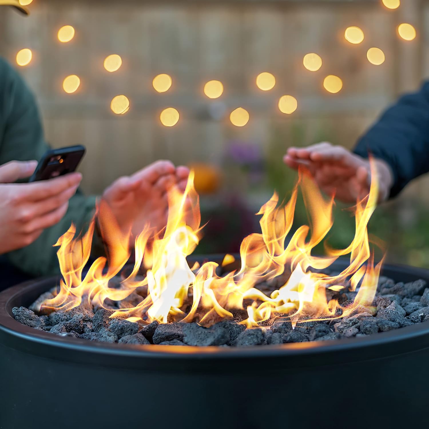 Stainless Steel Fire Pit Burner Pan & Ring Standard Kit with Spark Ignition for Liquid Propane, 36-Inch Pan, 30-Inch Ring, 250,000 BTU Max-VerdiqueGarden