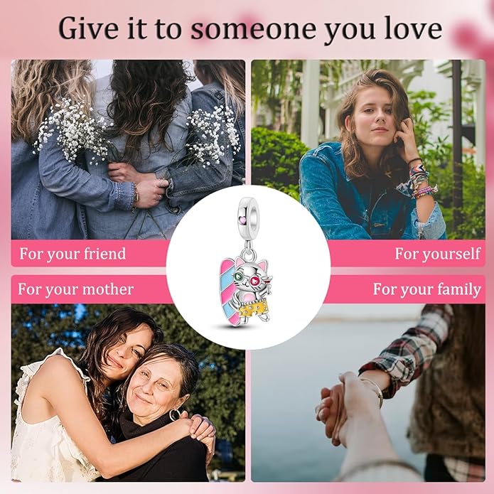 NARMO S925 Sterling Silver Charms Hamsa Charm for Pandora Bracelets Cross Charms for Bracelets Perfume High Heels Dangle Charms Silver Charms for Women