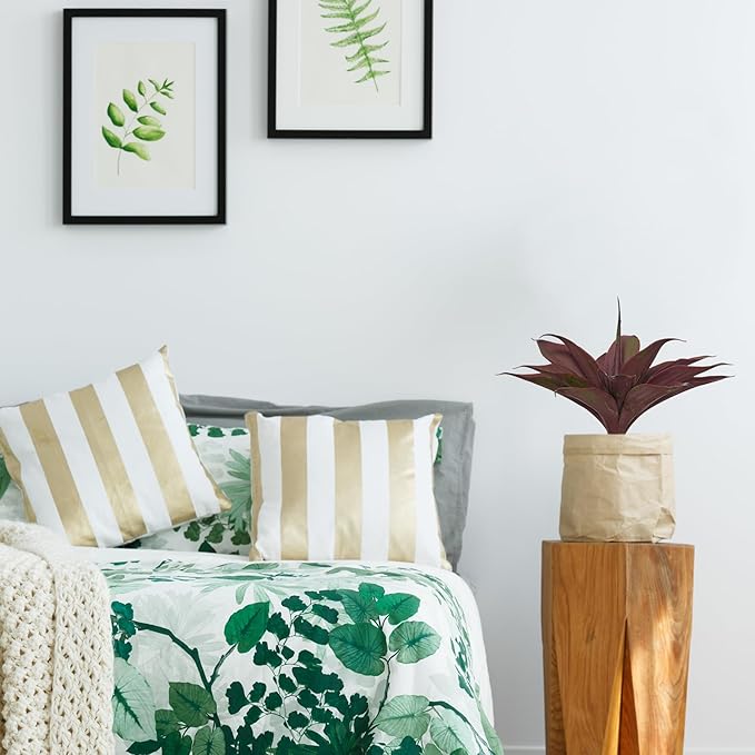 Fake Plants Artificial Agave Plants 13.8" Large UV Resistant Fake Agave Planters for Indoor and Outdoor Decorating Tropical Plant Succulents Greenery Indoor Decor(2Pack, Purple-VerdiqueGarden