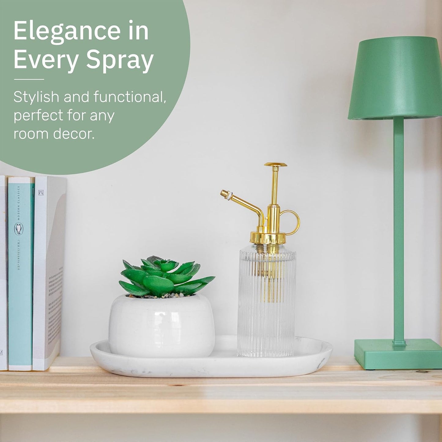 Glass Plant Mister for inside, Mister for Plants, Plant Sprayer Mister, Decorative Plant Mister Spray Bottle with Adjustable Nozzle for indoor plants (230ml/ 7.8oz) - Clear-VerdiqueGarden