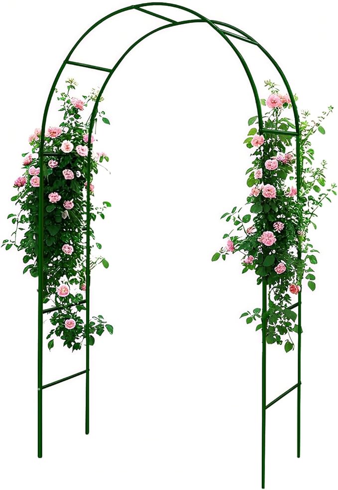 100% Metal Garden Arch Trellis for Climbing Plants Outdoor, Assemble Freely 2 Sizes,Pumpkin Archway Outdoor Garden Arbors and Arches for Wedding Party Decoration-VerdiqueGarden