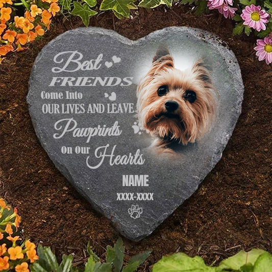 Custom Image Garden Stones Personalize with 10 Templates Name Date, Desgin Heart Shaped Memorial Stones Cemetery Stones 6x6 for Loss of Lover,Memorial Gifts and Special Day Gifts-VerdiqueGarden