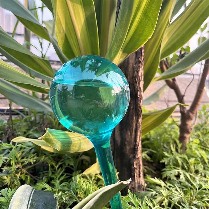 10pcs Plant Self Watering Globe Stakes, Plant Watering Stakes Automatic Plant Watering Bulb System Spikes, Flower Automatic Watering Device, Garden Self Waterer for Indoor Outdoor Plant-VerdiqueGarden