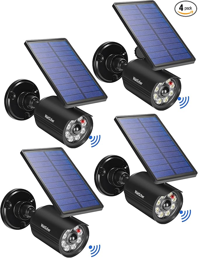 Solar Motion Lights Outdoor IP67 Waterproof Security Flood Lights 1800LM 3600mAh for Garage, Driveway, Path, Patio, Front Door, Landscape 4 Pack-VerdiqueGarden