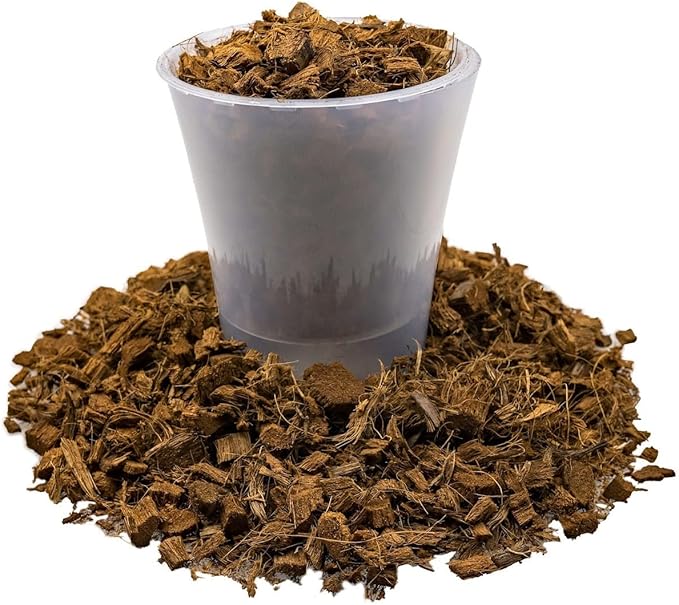 Premium Coconut Husk Chips and Fibers Mix for Orchids, Houseplant, Monstera and Fiddle Leaf Fig by GARDENERA (2 Quart Bag)-VerdiqueGarden