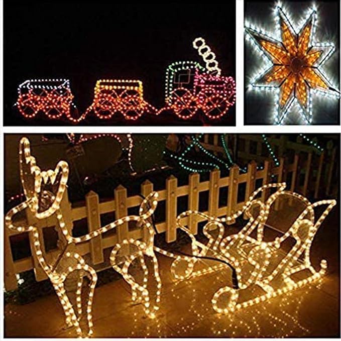 100ft LED Rope Lights Outdoor, 720 LED Connectable and Flexible Tube Lights with 8 Modes, Waterproof LED Rope Lighting for Garden, Patio, Pool, Bedroom, Party, Indoor Outdoor Decoration (Warm White)-VerdiqueGarden