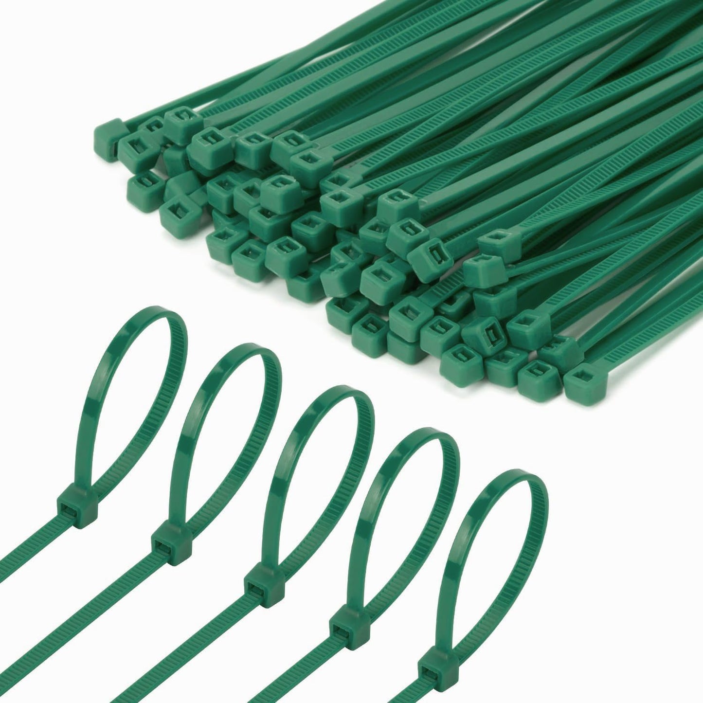 8 Inch Garden Green Zip Tie 1000 PCS, 40 Lbs - Small to Medium Zip Tie, Nylon PA66 UV Resistant Cable Tie Heavy Duty for Indoor and Outdoor Use - Ideal for bundling and securing objects-VerdiqueGarden