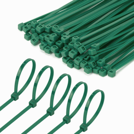 8 Inch Garden Green Zip Tie 1000 PCS, 40 Lbs - Small to Medium Zip Tie, Nylon PA66 UV Resistant Cable Tie Heavy Duty for Indoor and Outdoor Use - Ideal for bundling and securing objects-VerdiqueGarden