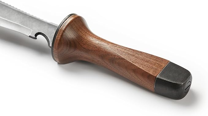 Hori Hori Garden Knife, Traditional Japanese Weeding Tool with ergonomic wooden handle. Large 7'inch blade with case. (Standard blade)-VerdiqueGarden