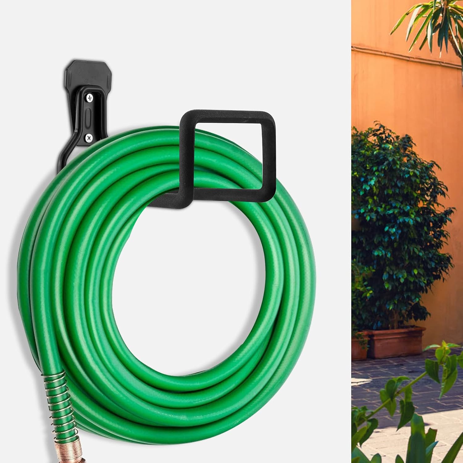 Hose Hanger, Heavy Duty Metal Hose Holder Wall Mount, Hook for Garden Hose/Expandable Hose/Hose Reel/Water Hose/Pocket Hose/Flexable Hose/Magic Hose 100 Ft-VerdiqueGarden