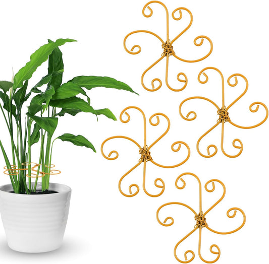4-Pack Plant Stem Support, Plant Stabilizer for Indoor Plants, Monstera Plant Support System, Plant Stem Holder for Fixing Green Plants and Vines (A)-VerdiqueGarden