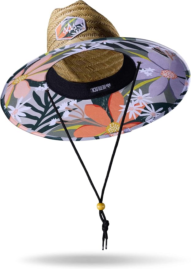 Straw Hat for Men & Women | Lifeguard Hat, Beach Hat & Sun Hat | UPF 50+ Wide Brim for Sun Protection | One Size | Hemlock-VerdiqueGarden