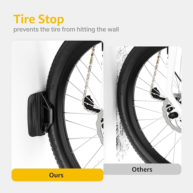 monTEK Swivel Bike Wall Mount, Bike Hangers for Garage, Bike Wall Mount with Two Extra Storage Hooks, Bike Hanger Wall Mount for Space Saving, Bike Rack Garage Holds Up to 77 lbs-VerdiqueGarden