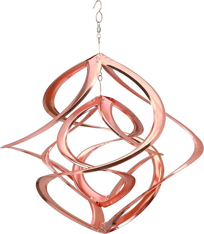 Red Carpet Studios Cosmix Copper Double Wind Sculpture, Small (31058), 14 Inch-VerdiqueGarden