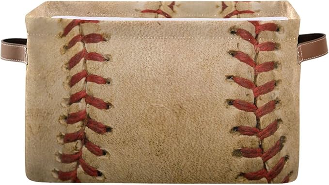 Baseball Rectangular Storage Basket Organizer Bin Shelf Baskets For Home Office Dorm-VerdiqueGarden