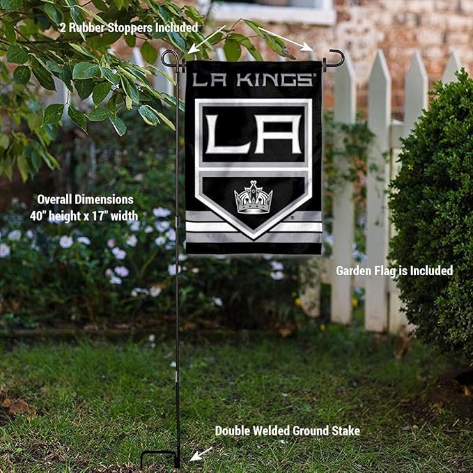 WinCraft Los Angeles Kings Garden Flag with Pole Stand Holder-VerdiqueGarden