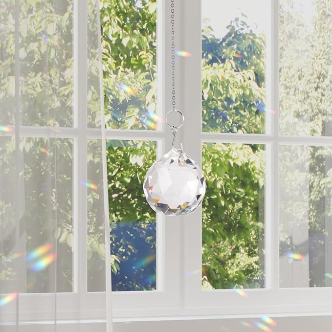 Modern Grief Gift Memorial Gift for Loss of Loved One, Loss of Father, Loss of Mother Remembrance Gifts 40 mm Crystal Ball Rainbow Maker Best for Daily Remembrance-VerdiqueGarden