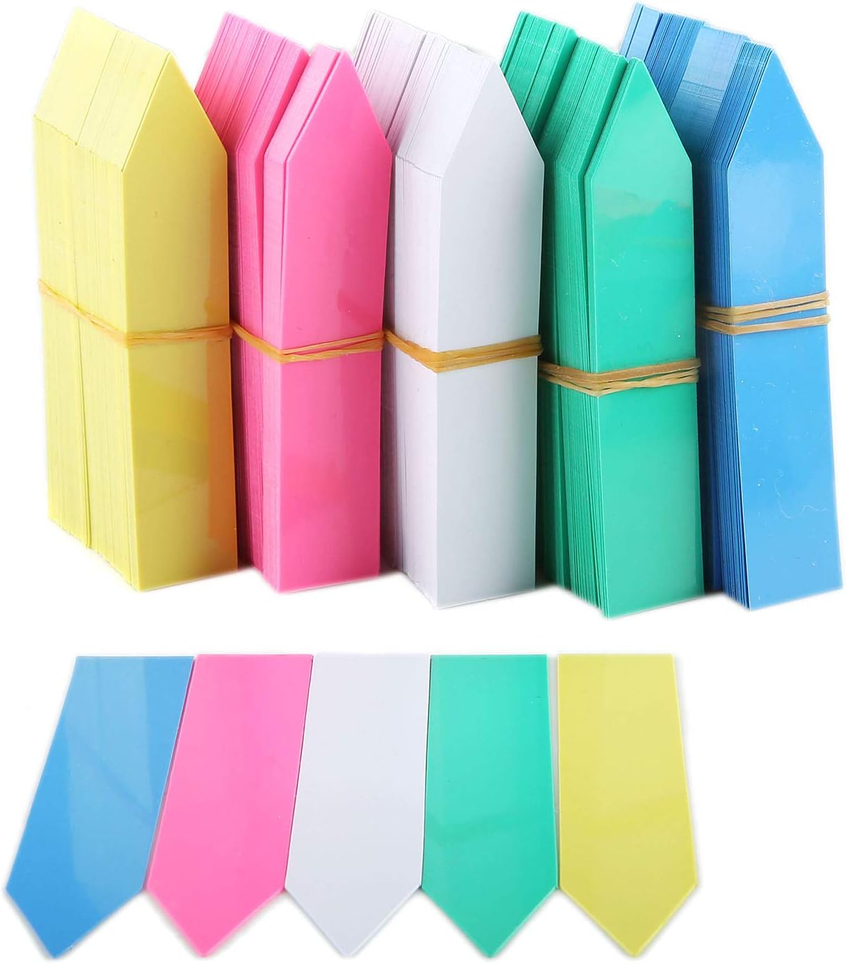 1000 Pcs 4 Inch Plastic Garden Plant Tags Nursery Garden Labels Markers Plant Stakes Waterproof Pot Labels, 5 Colors-VerdiqueGarden