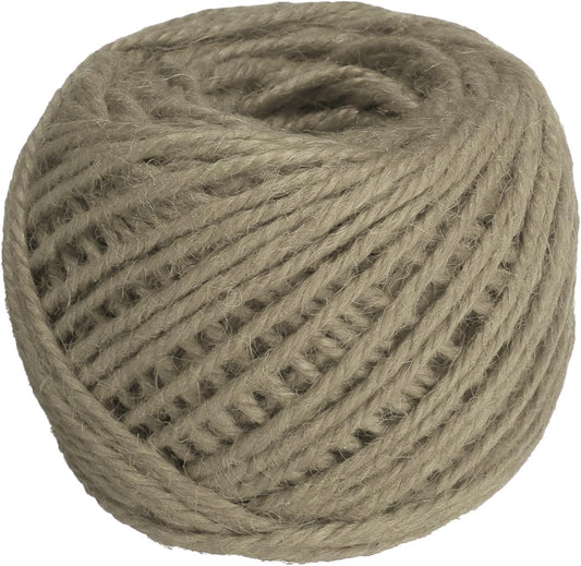 uxcell 164 Feet Natural Jute Twine String,3mm Thin Garden Twine Rope Colored Plant String Cord for DIY Art Crafts Gift Wrapping Decoration Packing Gardening Plant Hanger,Beige-VerdiqueGarden