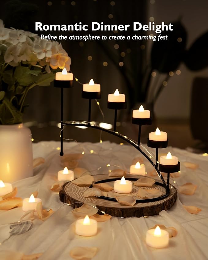 BEICHI Flameless Candles, 12Pack Battery Operated Candles, LED Tea Lights Candles Battery Operated, Flickering Fake Candles for Wedding Halloween Christmas Diwali- Warm White-VerdiqueGarden