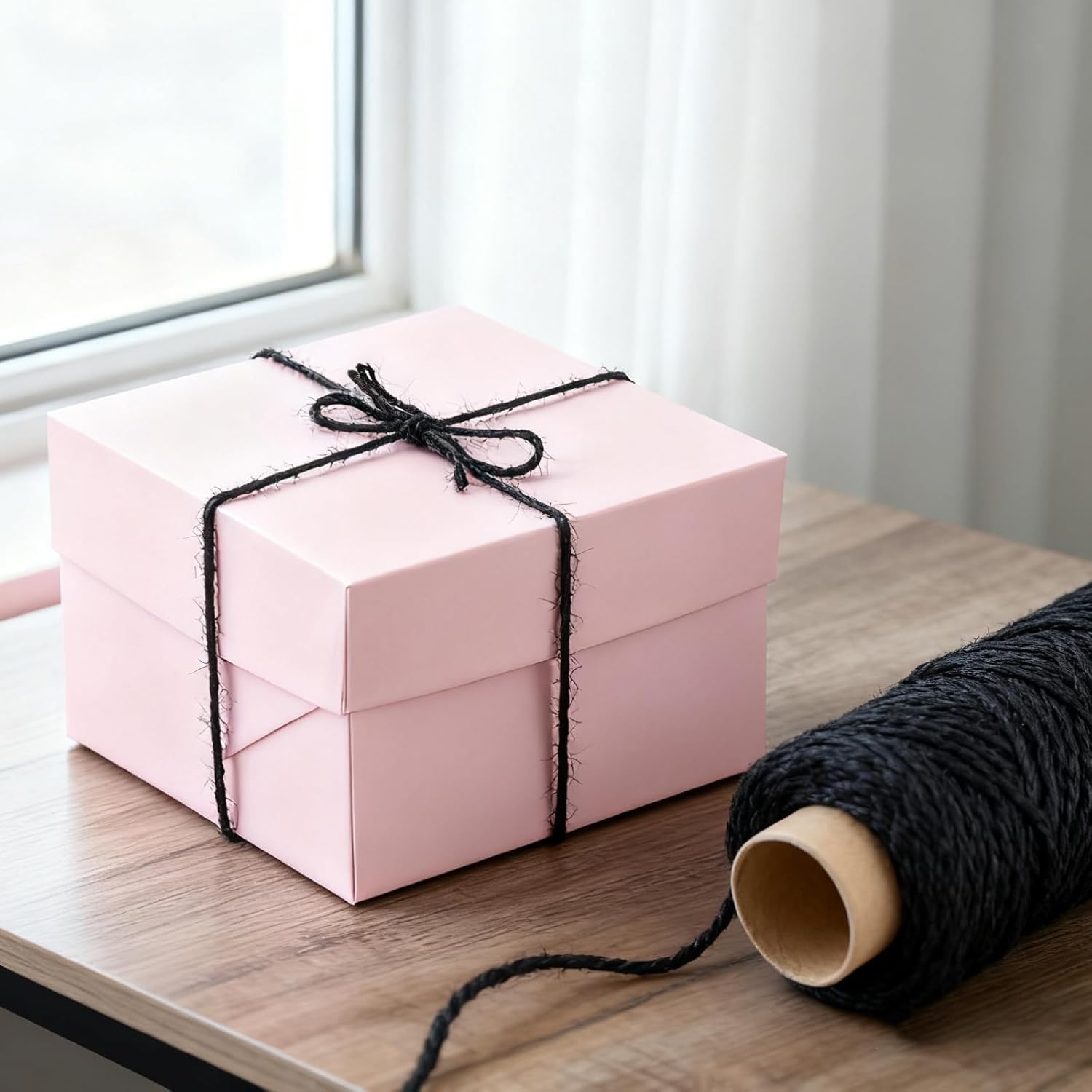 100 Feet 4mm Thick Black Natural Jute Twine, Garden Twine Heavy Duty Industrial Packing Materials String Wrapping, Arts, and Crafts, Halloween Wrapping, Gardening Applications-VerdiqueGarden