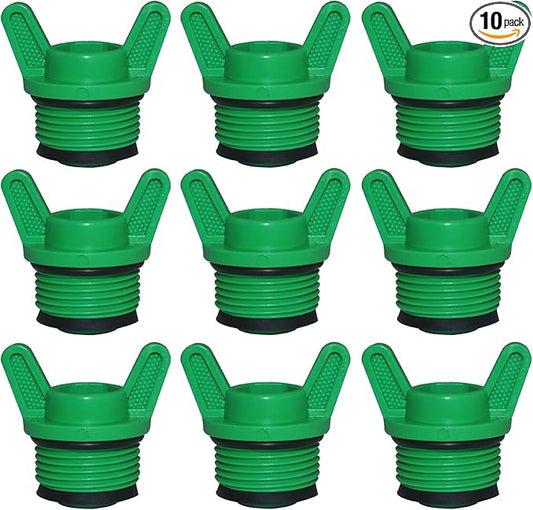 10 Pieces PT Male Thread PPR Pipe Plug Garden Irrigation Tubing Stopper Drain Plugs Caps for Garden Lawn Irrigation Watering Equipment (3/4 inch)-VerdiqueGarden