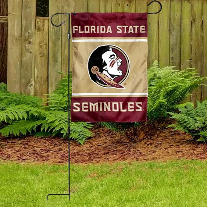 Florida State Seminoles Garden Banner Flag with Flag Pole Stand Set-VerdiqueGarden