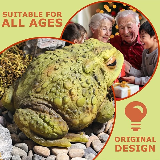 Sunthus Frog Toad Sculptures Garden Statues Yard Art Resin Decorations Outdoor Garden Decor-VerdiqueGarden