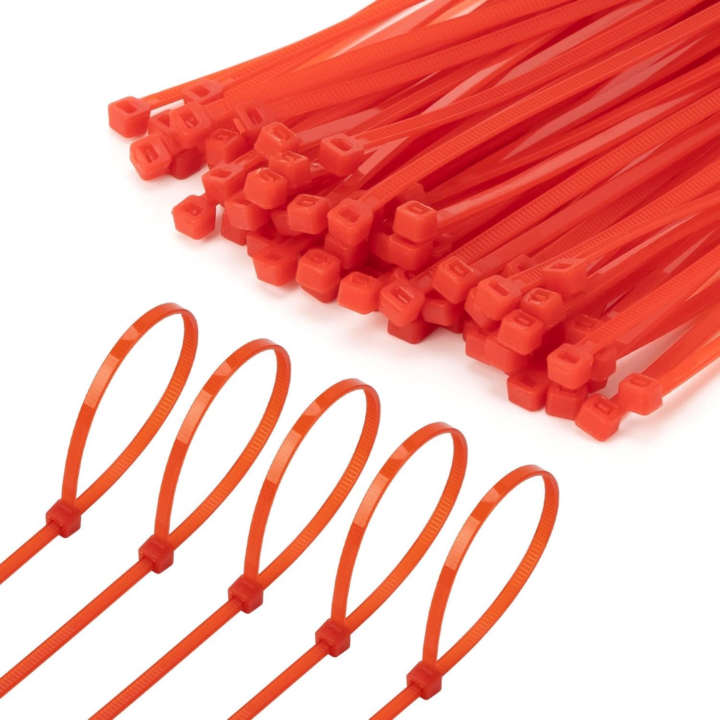 8 Inch Red Zip Tie 1000 PCS, 40 Lbs - Small to Medium Zip Tie, Nylon PA66 UV Resistant Cable Tie Heavy Duty for Indoor and Outdoor Use - Ideal for bundling and securing objects-VerdiqueGarden