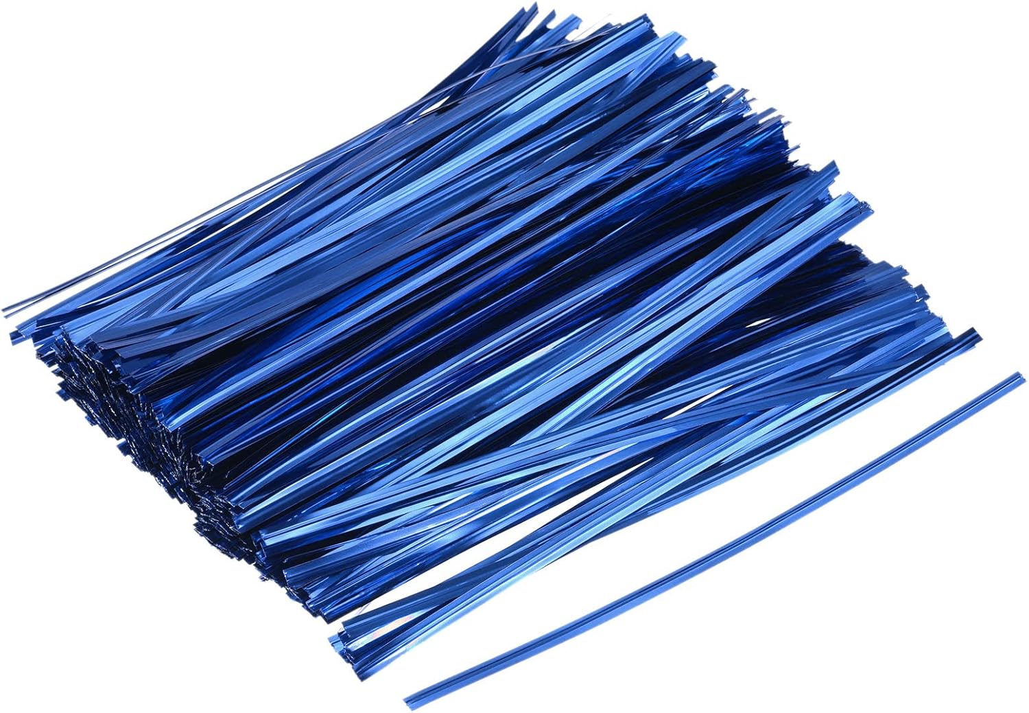 MECCANIXITY Foil Twist Ties 6" 15cm Metallic Plastic Closure Tie for Tying Bread, Candy, Cookies, Gift Bags Arts Crafts Ties Blue Pack of 750-VerdiqueGarden