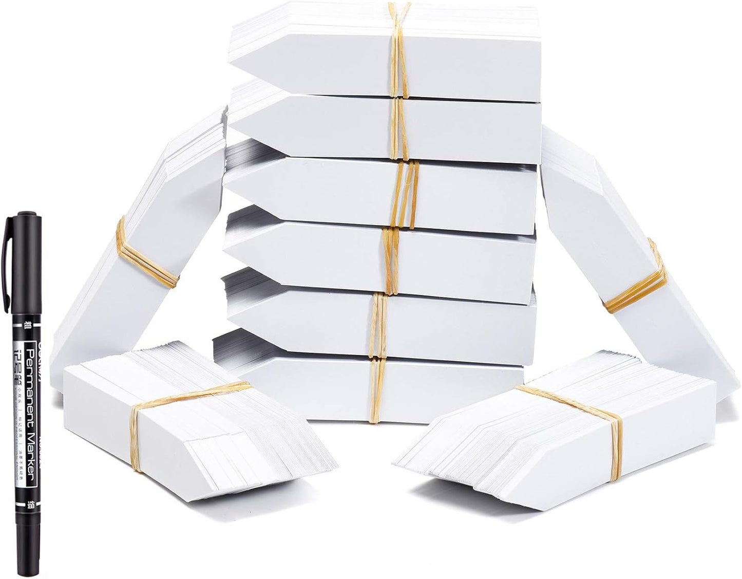 1000 Pcs 4 Inch Plastic Plant Nursery Garden Labels Waterproof Pot Markers Garden Stake Tags, White-VerdiqueGarden