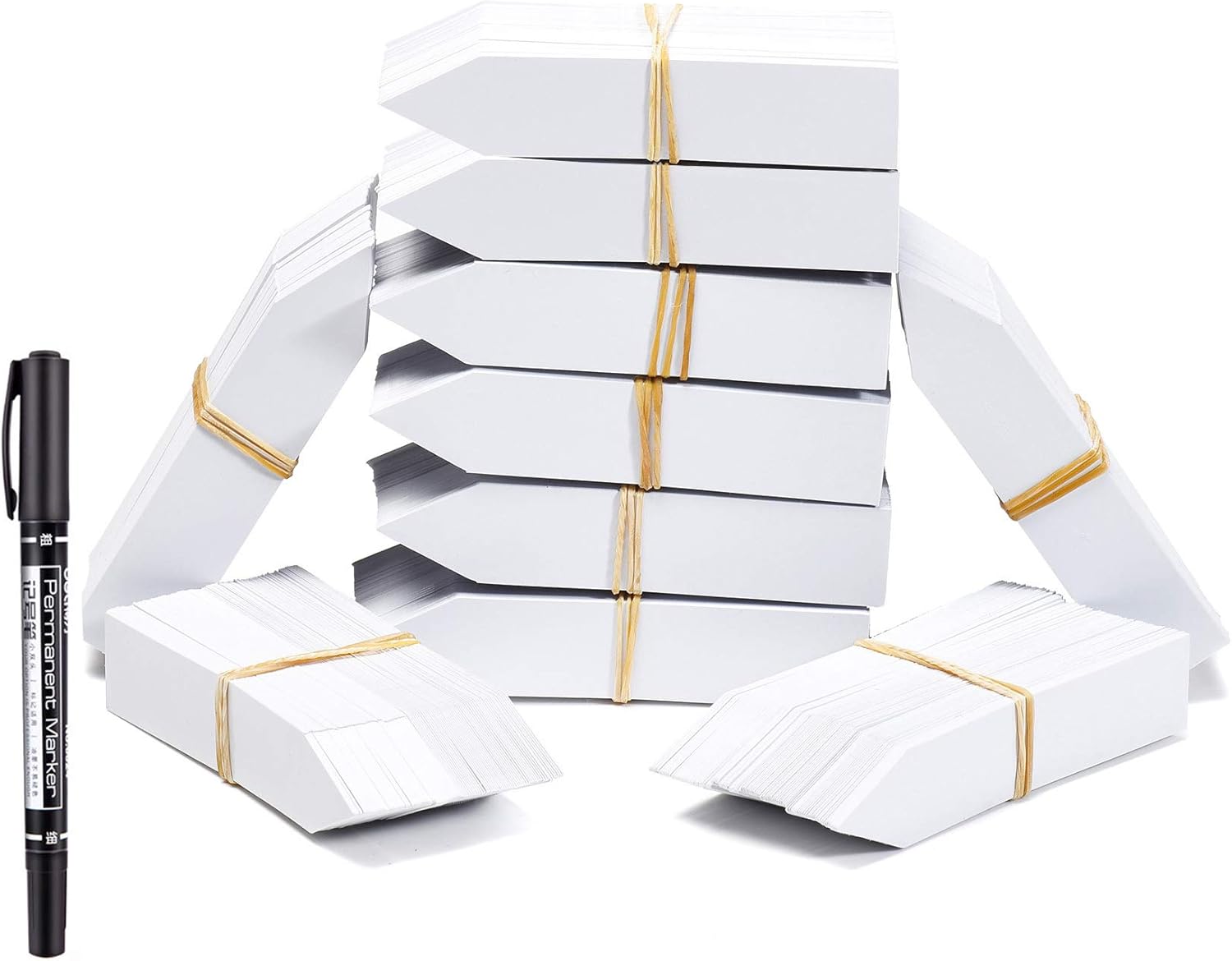 1000 Pcs 4 Inch Plastic Plant Nursery Garden Labels Waterproof Pot Markers Garden Stake Tags, White-VerdiqueGarden