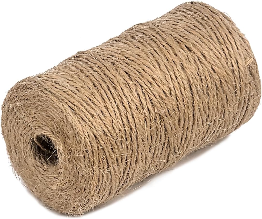 PerkHomy Garden Twine Strong Natural Jute 400 Feet Long Brown Twine for Gardening Tomato Climbing Plant Tie Floristry Crafts Gift Wrapping Packing Decor (Brown 2mm * 400feet)-VerdiqueGarden