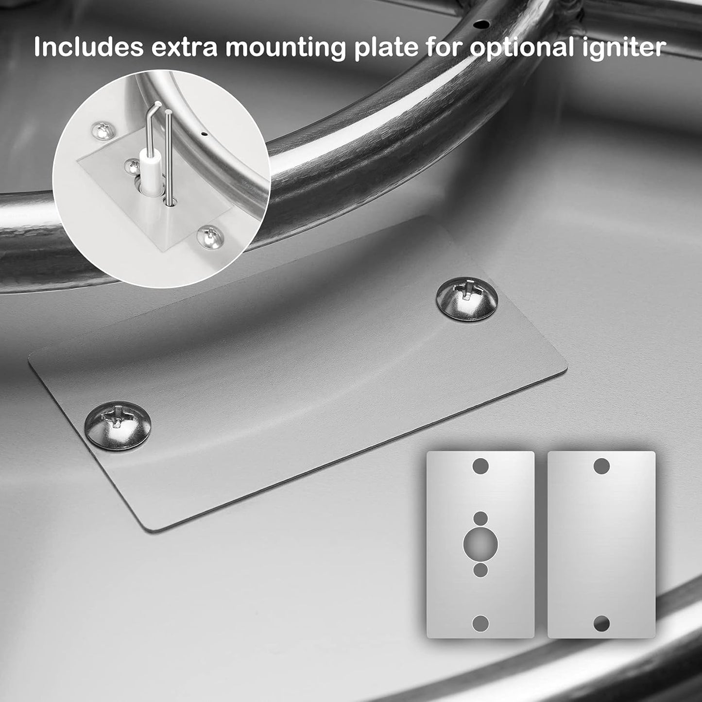 Stanbroil 31-Inch Round Fire Pit Burner Pan, Drop-in Fire Pit Insert for Natural & Propane Gas Firepit Table, Stainless Steel, BTU 296,000 Max-VerdiqueGarden