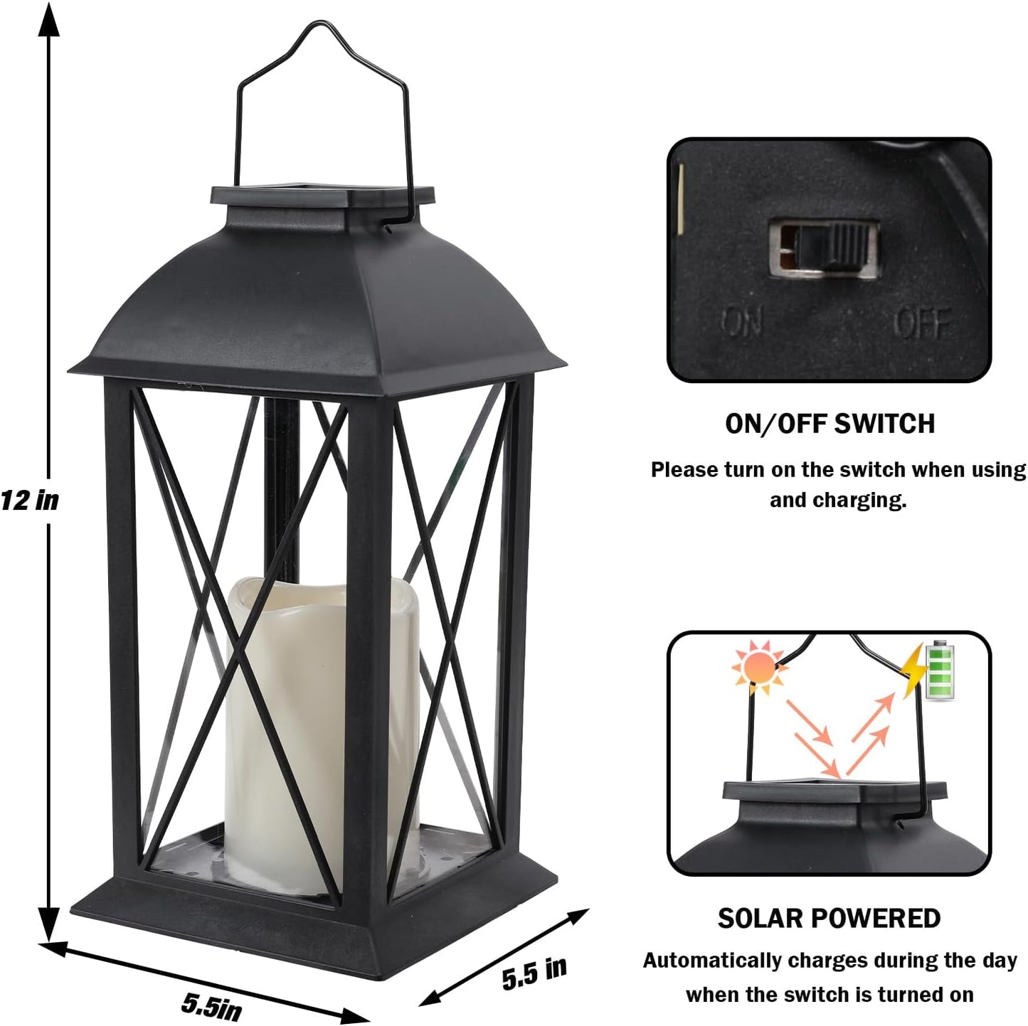 Afirst Solar Lantern Outdoor, 2 Pack Hanging Decorative Outdoor Lights Waterproof Umbrella Lights for Patio Garden, Table,Party Decor-VerdiqueGarden