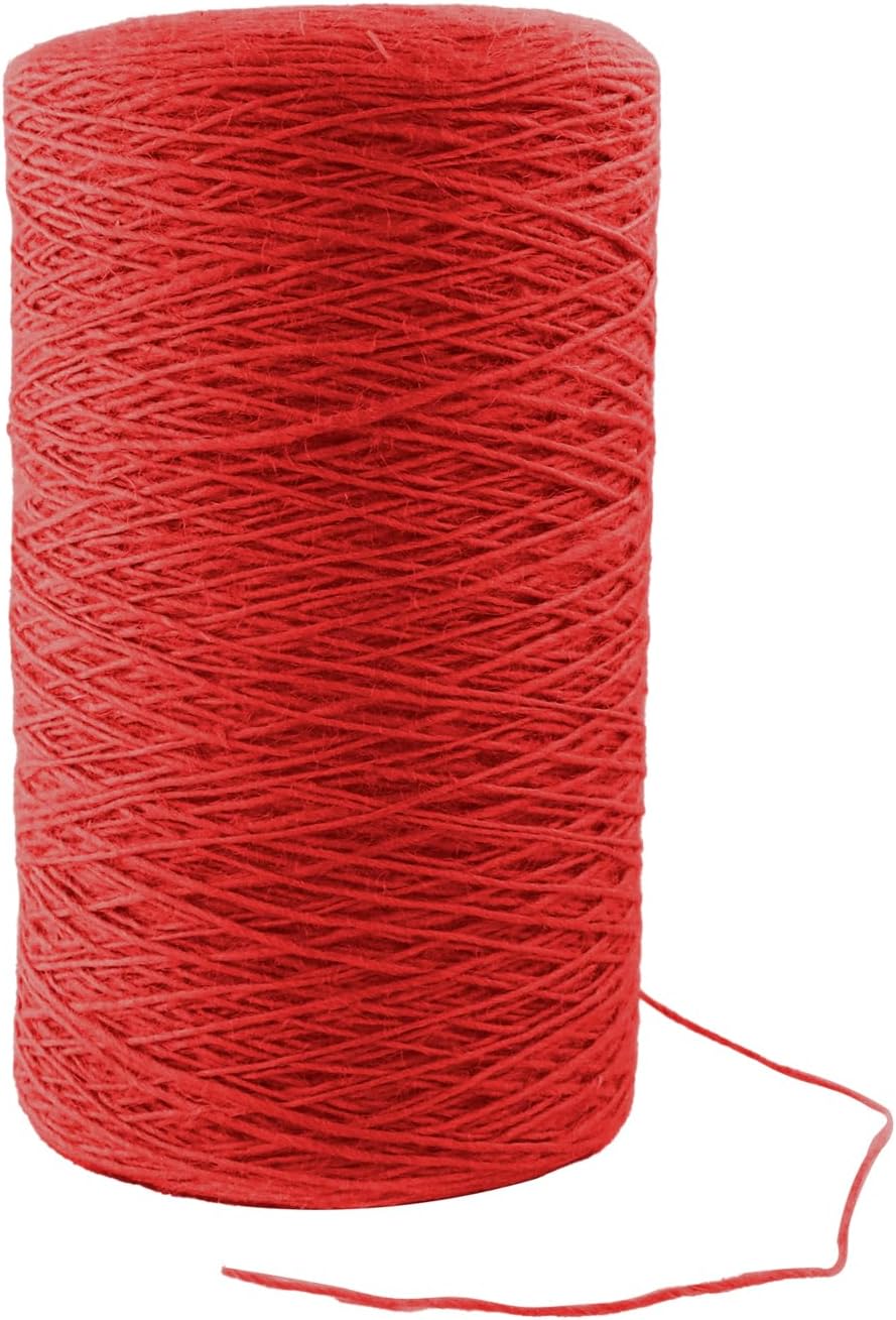 1mm x 1000 Feet Red Jute Rope, Twine for Gardening Tomato Climbing Plant Tie Floristry Crafts Gift Wrapping Packing Decor-VerdiqueGarden