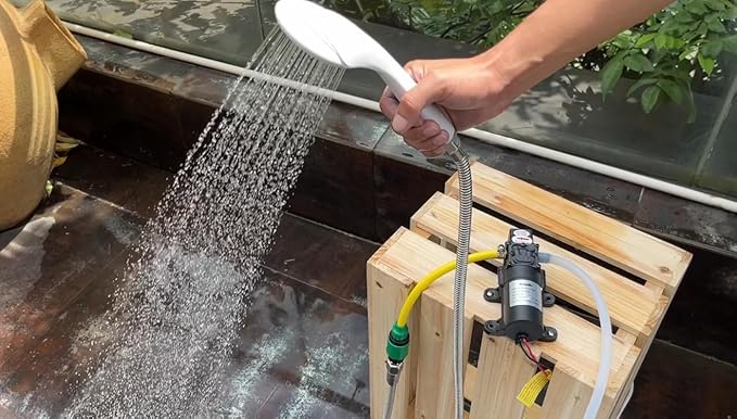 bayite 12V DC Water Transfer Pump with 2 Hose Clamps 12 Volt Diaphragm Pump Self Priming Sprayer Pump with Pressure Switch 4.5 L/Min 1.2 GPM 80 PSI for Weed ATV Marine Boat-VerdiqueGarden