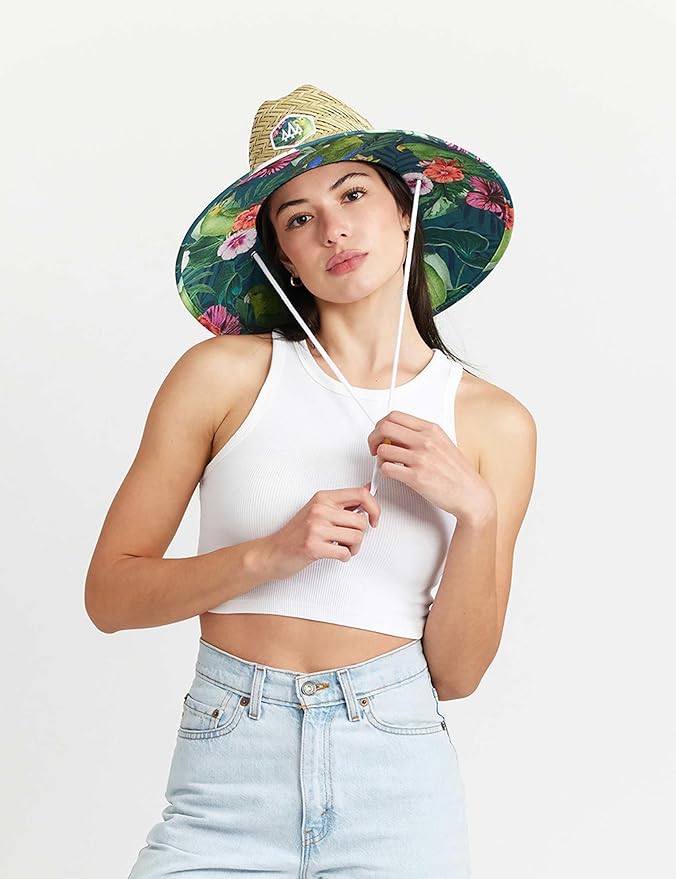 Straw Hat for Men & Women | Lifeguard Hat, Beach Hat & Sun Hat | UPF 50+ Wide Brim for Sun Protection | One Size | Hemlock-VerdiqueGarden