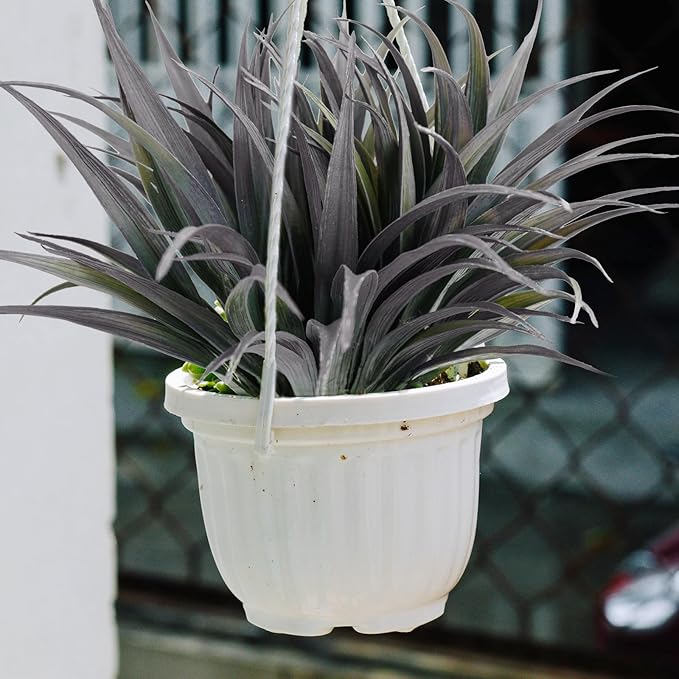 16Pcs Artificial Grass Fake Plants 17.3in Outdoor Plants UV Resistant Faux Greenery Stems Fake Grass for Home Window Garden Office Patio Pathway Front Porch Décor Green & Black-VerdiqueGarden