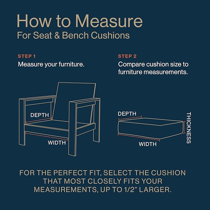 Honeycomb Outdoor Essentials Set of 2 Tufted Seat Pads, 19 x 18, Hampton Texture Hunter Dining Chair Cushions for Patio Furniture-VerdiqueGarden