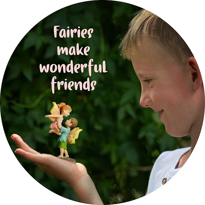 WILD PIXY Miniature Fairy Figurine - Fairy Garden Fairies with an Inspiration Theme, Includes A Fairy Poem and Gift Box, Gorgeous Miniature Garden Decoration for Indoor or Outdoor Fairy Gardens-VerdiqueGarden