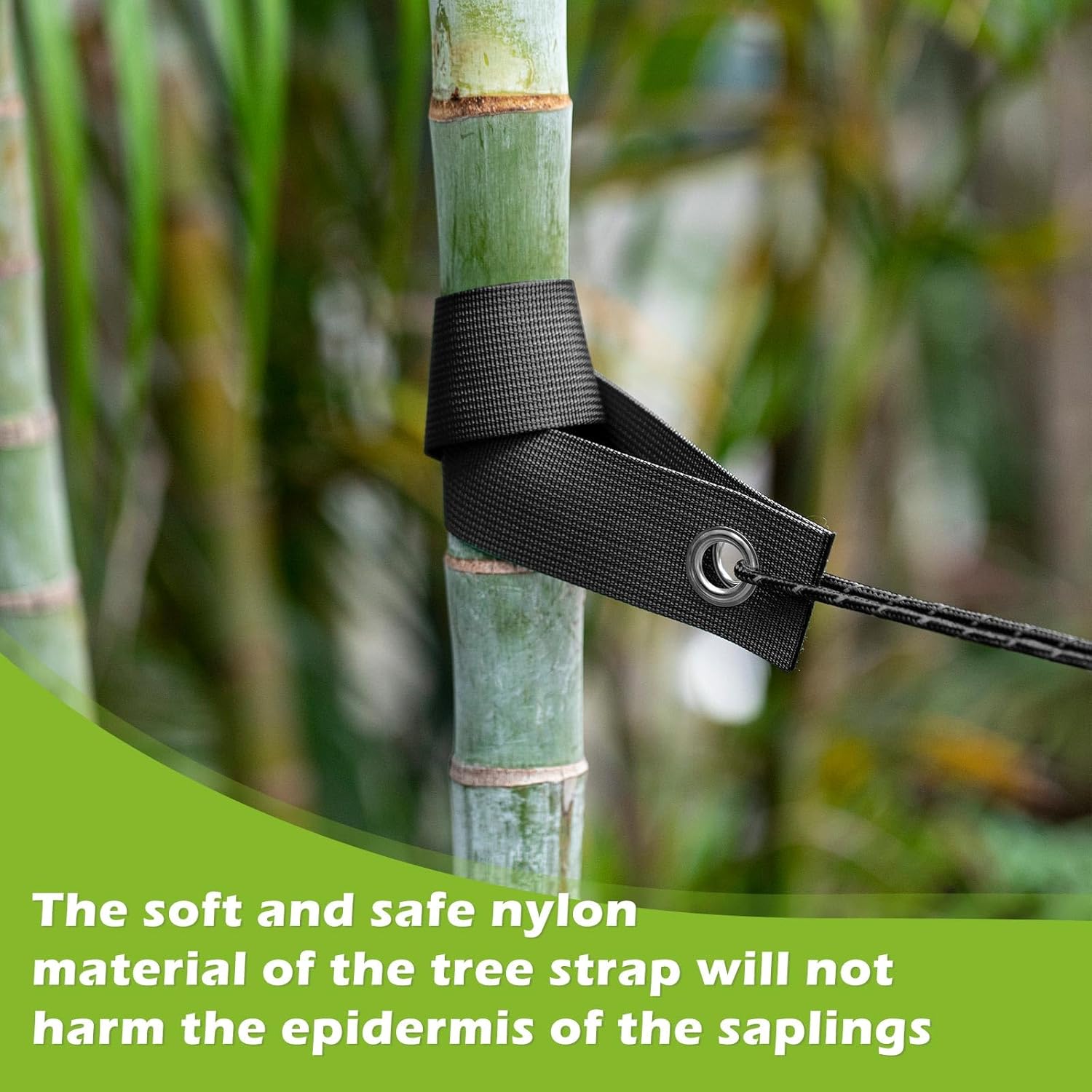 Sintuff 9 Set Heavy Duty Tree Stake Kit 15.75 Inches/ 40 cm Tree Straps for Staking and 13.12 ft/ 4 m Dock Lines Rope for Support Anchoring Home Leaning Plant Straightening Garden Tent (Black)-VerdiqueGarden