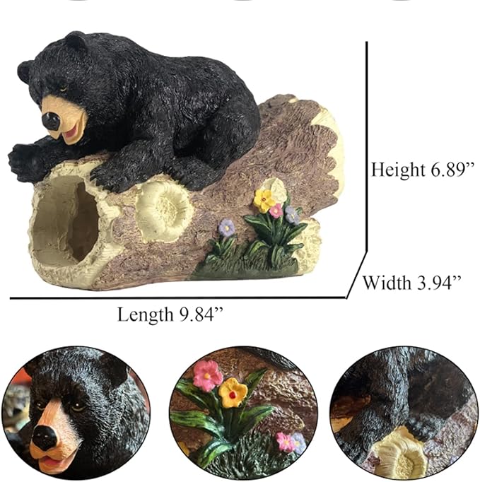 Bear Gutter Downspout Extension Decorative Statue, Whimsical Gutter Guardian Rain Downspout Splash Block, Gutter Guardian Rain Downspout Extender for 2" × 3" Downspout-VerdiqueGarden