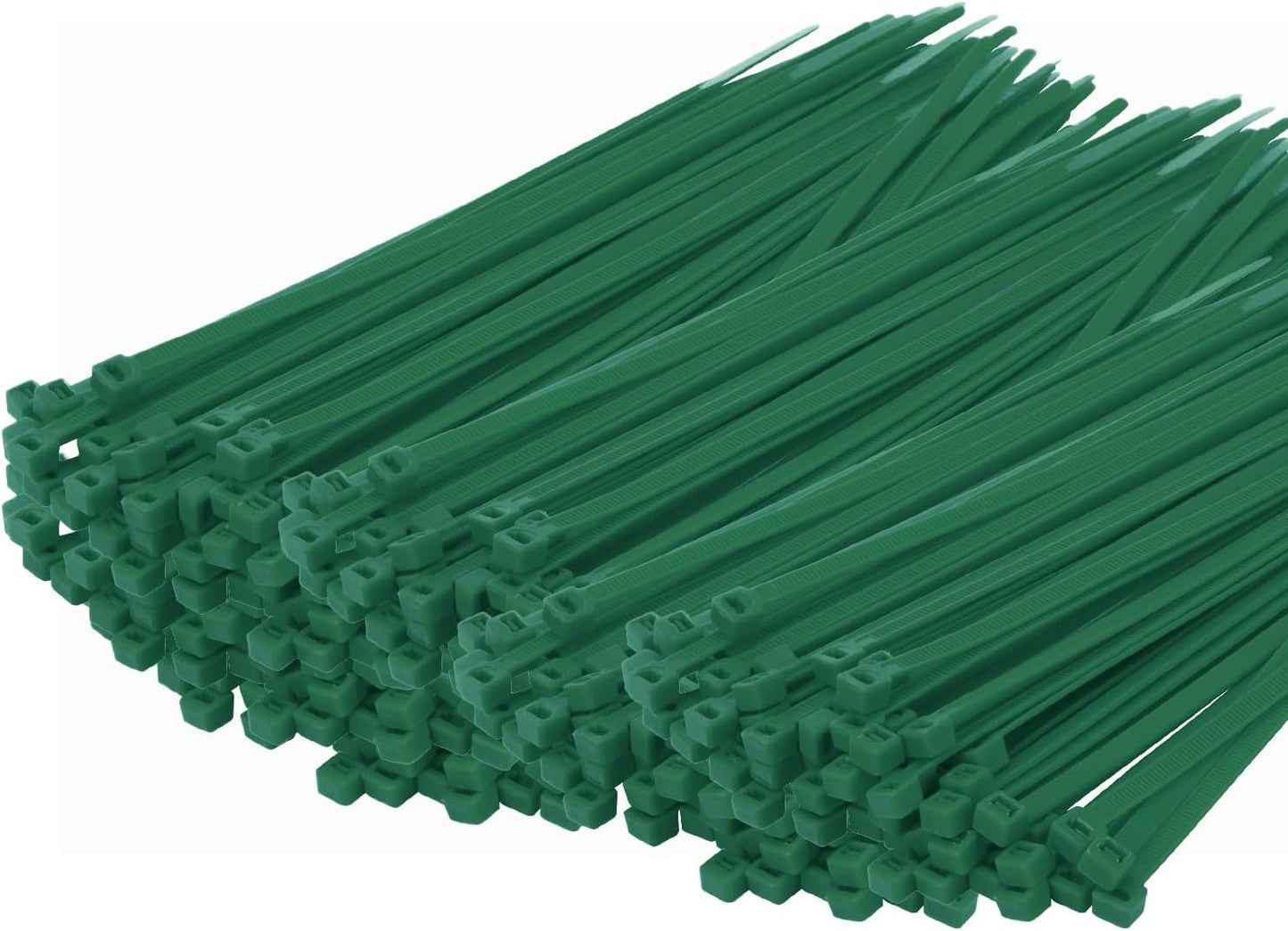 14 Inch Zip Ties Garden Green 1000 PCS, 40 Lbs- Heavy Duty Tensile Strength, Nylon PA66 UV Resistant Cable Ties for Indoor and Outdoor Use - Ideal for object bundling and fastening-VerdiqueGarden