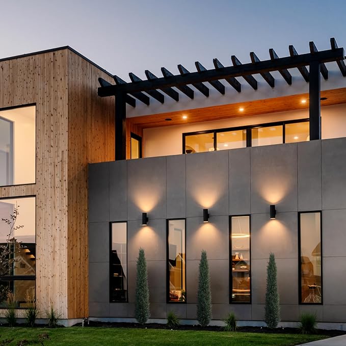 momoplant Artificial Topiary Cedar Tree Outdoor Uv Resistant, 5.5 Ft Faux Cypress Toparies Trees 67 Inch Fake Plant【2 Pack】 with Black Pot-VerdiqueGarden