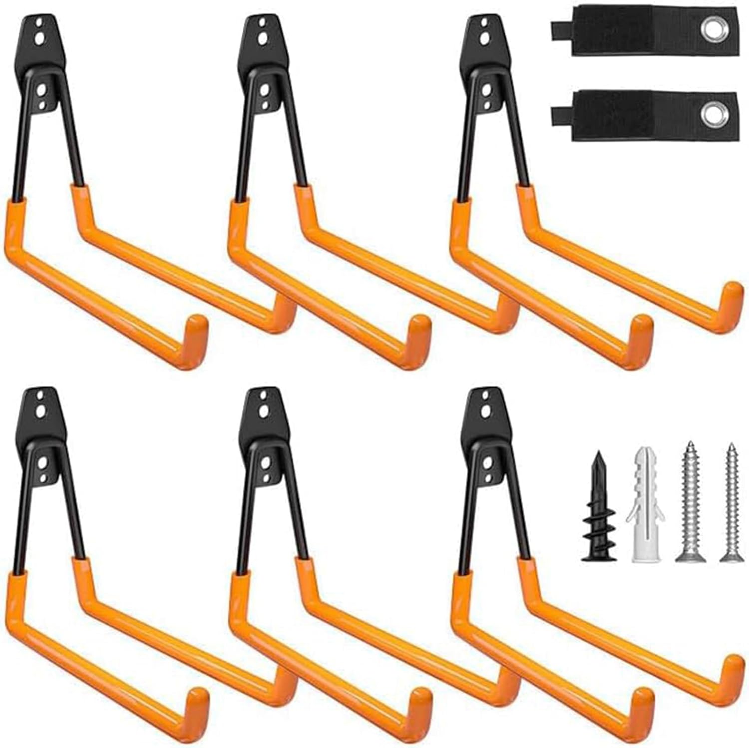 Garage Hooks Heavy Duty, 8 Pack Wall Mount Storage Hangers with Extension Cord Holder Organizer, for Power Tool, Garden Tool, Utility, Ladder, Hose and More-VerdiqueGarden
