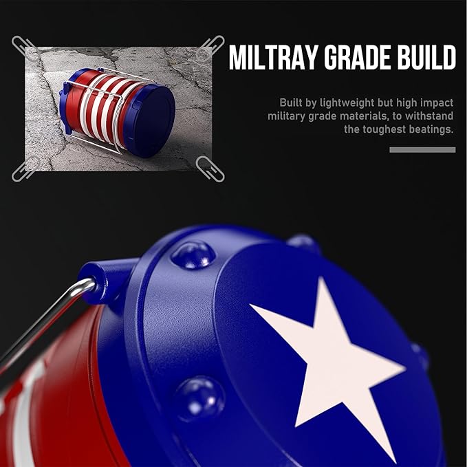 Lichamp LED Camping Lantern, 4 Pack Battery Powered Flashlight for Power Outages, Portable Collapsible Hanging Light Essential for Home, Outdoor, Emergency Lamp Survival Kit Gear for Hurricane, C2-VerdiqueGarden