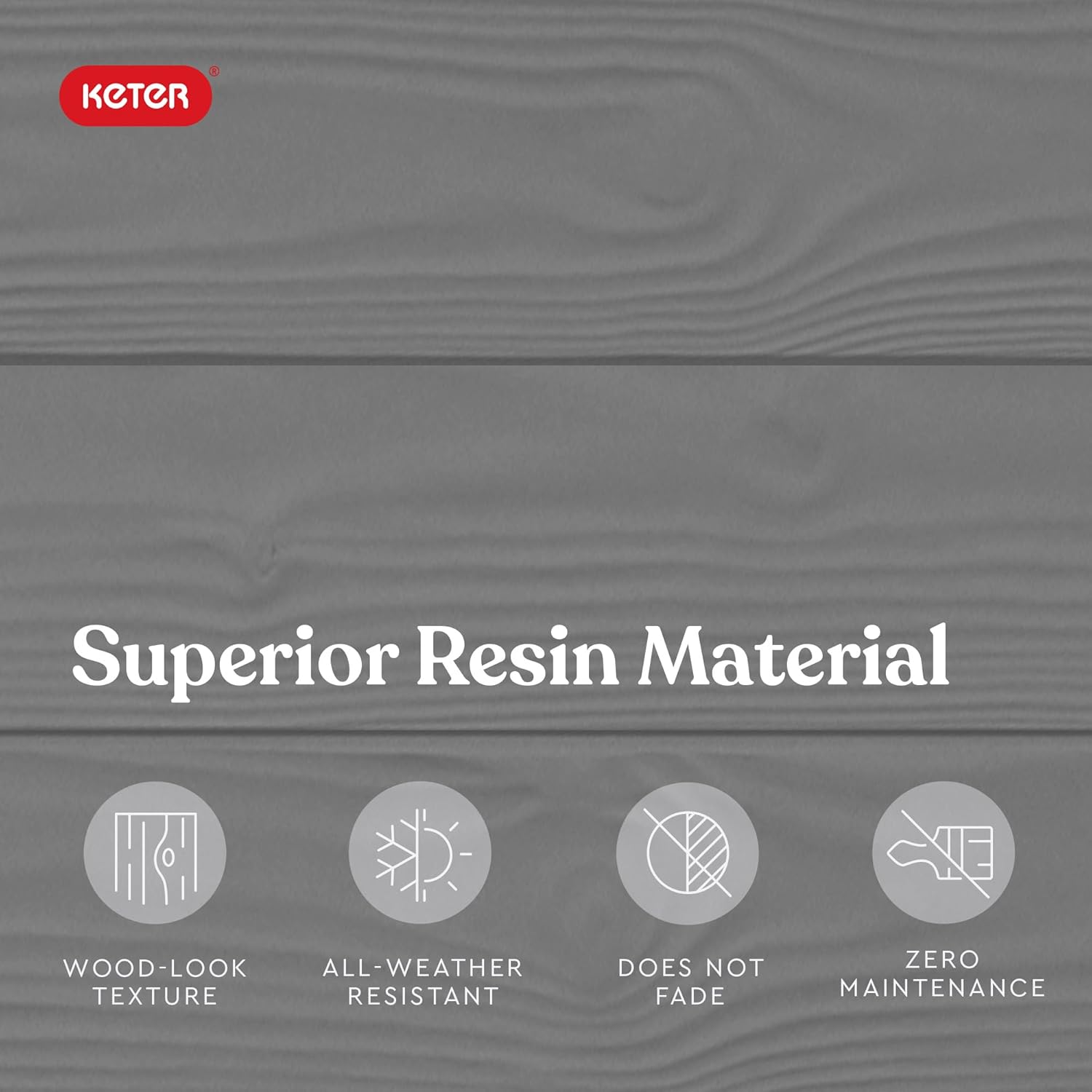 Keter Westwood 150 Gallon Resin Large Outdoor Storage Box for Patio Furniture, Outdoor Cushions, Garden Tools and Pool Floats, Light Grey-VerdiqueGarden