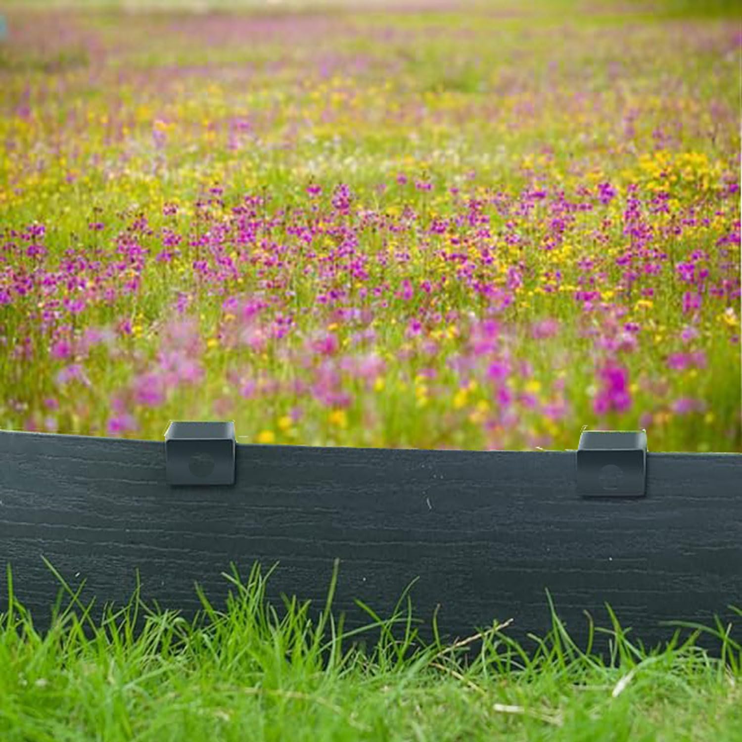 24Pcs Metal Garden Landscape Edging Stakes Black,10in anchoring Stakes Landscape Anchoring Spikes for Terrace Board, Grass Barrier, Landscape Edging Coil, Garden Liner, Bender Board-VerdiqueGarden